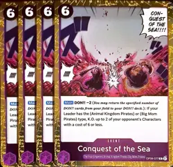 One Piece TCG - 4er Playset - OP08-077 Conquest of the Sea R/EN/NM - Image 1