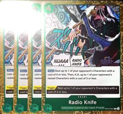 One Piece TCG - 4er Playset - OP10-041 Radio Knife R/NM/EN - Image 1