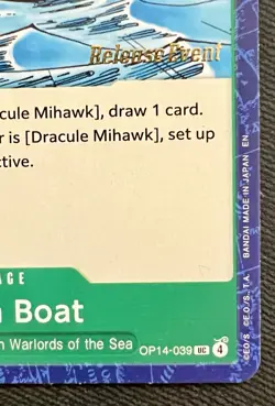 Coffin Boat OP14-039 One Piece CCG The Azure Sea's Seven Release Event Stamp NM - Image 5