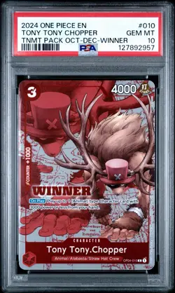 2024 ONE PIECE TONY TONY CHOPPER TMNT PACK WINNER PSA 10 - Image 1