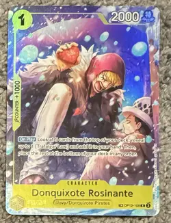 One Piece Donquixote Rosinante OP12-108 Azure Sea's Seven TREASURE RARE Alt Art - Image 1