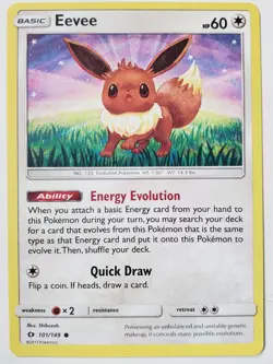 Eevee 101/149 - LP - Sun Moon Pokemon Card - Shibuzoh Art - Image 1