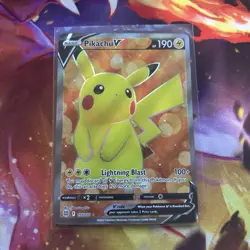Pokemon Pikachu V #157 Sword & Shield Promo Holo Card Brilliant Stars NM - Image 1