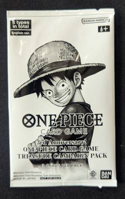 One Piece Card Game 3rd Anniversary Treasure Campaign Booster Pack - Image 1