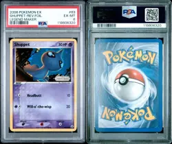 2006 Pokemon EX Legend Maker 63/92 Shuppet Reverse Foil PSA 6 EX Rare Card Holo - Image 3
