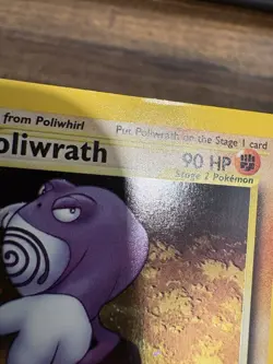 Pokemon TCG Poliwrath Neo Discovery 1st Edition Holo Rare Card Swirl 9/75 LP - Image 3