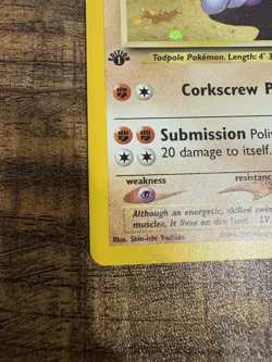 Pokemon TCG Poliwrath Neo Discovery 1st Edition Holo Rare Card Swirl 9/75 LP - Image 5