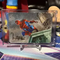 MTG Marvel Heroic Horde Gold Signature Spider-Man Art Card 21/54 Art Series MINT - Image 1