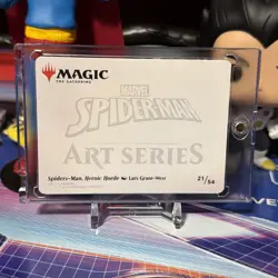 MTG Marvel Heroic Horde Gold Signature Spider-Man Art Card 21/54 Art Series MINT - Image 2