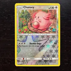 Chansey 46/68 Pokemon Hidden Fates Sun & Moon Reverse Holo Uncommon Card NM - Image 1
