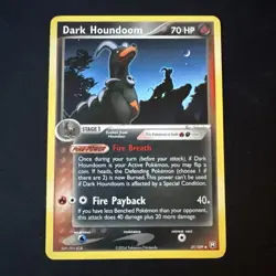 Pokemon TCG Dark Houndoom EX Team Rocket Returns 37/109 Regular Uncommon Card - Image 1