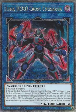 RA04-EN076 Xtra HERO Cross Crusader - Quarter Century Secret Rare Card 1st Editi - Image 1