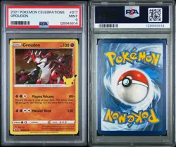 2023 Pokemon Celebrations 017/025 Groudon Holo PSA 9 Mint Rare Card Fresh New - Image 3