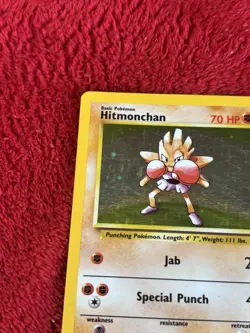 Hitmonchan 007/102 Base Set Holo Wotc Pokemon Card Played 1999 - Image 2