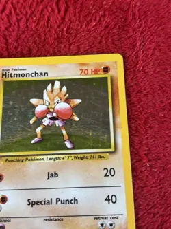 Hitmonchan 007/102 Base Set Holo Wotc Pokemon Card Played 1999 - Image 3