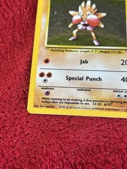 Hitmonchan 007/102 Base Set Holo Wotc Pokemon Card Played 1999 - Image 4