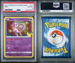 2023 Pokemon Celebrations 011/025 Mew Holo PSA 8 Near Mint Rare Card Fresh Gold - Image 3