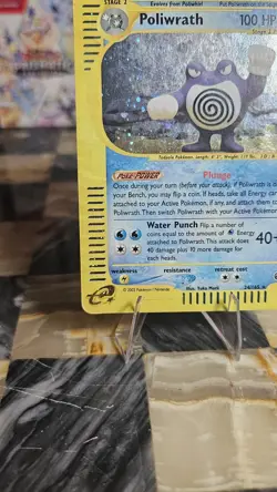 Pokemon Poliwrath Expedition Holo Rare Card #24 - Image 5