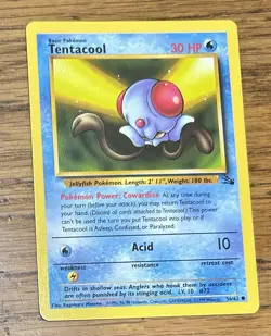 Tentacool Fossil Set 56/62 Pokemon Card NM/LP - Image 1