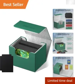Durable Card Deck Box with Magnetic Closure - Safeguard Your 100+ Cards in Style - Image 1