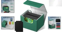 Durable Card Deck Box with Magnetic Closure - Safeguard Your 100+ Cards in Style - Image 2
