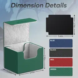 Durable Card Deck Box with Magnetic Closure - Safeguard Your 100+ Cards in Style - Image 4