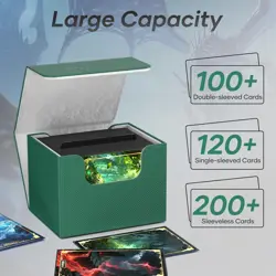 Durable Card Deck Box with Magnetic Closure - Safeguard Your 100+ Cards in Style - Image 5