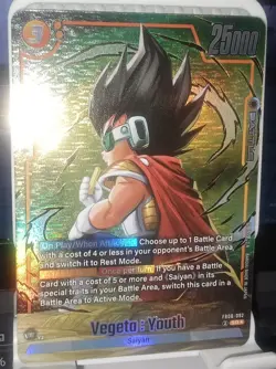 Vegeta Youth FB08-092 Alternate Art Saiyan's Pride Dragon Ball English Card Fusi - Image 1