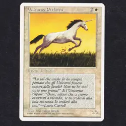 ***Pearled Unicorn*** MTG 4th Edition FWB Magic the Gathering ITA Excellent LP - Image 1