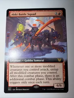 Akki Battle Squad Extended Art NM Kamigawa Commander MTG Magic the Gathering - Image 1