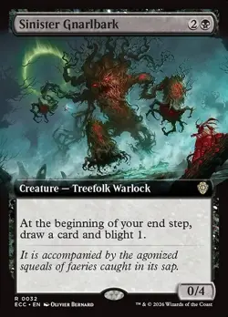 Sinister Gnarlbark X1 EXTENDED ART -NM/M- Commander: Lorwyn Eclipsed - Image 1