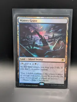 MTG - Watery Grave - FOIL - Land (U/B) - EOE #261 - Rare - NM - Image 1
