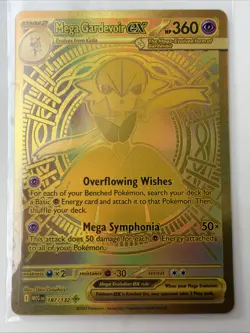 Pokemon TCG Mega Evolution: Mega Gardevoir EX Card 187/132 Mint Condition - Image 1