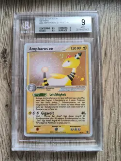 2003 POKEMON EX DRAGON #89 AMPHAROS EX Drache HOLO BGS 9 Mint - Image 1