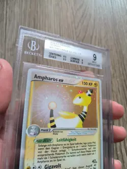 2003 POKEMON EX DRAGON #89 AMPHAROS EX Drache HOLO BGS 9 Mint - Image 2