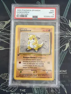 Sandshrew 1999 Pokemon Spanish 1ST EDITION #62 PSA 9 Gem Mint - Image 1