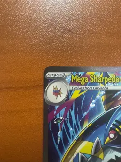 2025 Pokemon Phantasmal Mega Sharpedo ex Special Illustration Rare #127/094 - Image 3