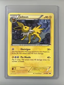 Pokemon TCG Jolteon Dark Explorers EX 37/108 NM 2012 - Image 1
