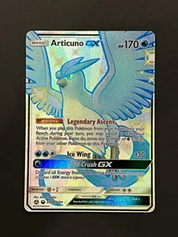 Pokemon Articuno GX SV54/SV94 Hidden Fates Shiny Vault Full Art Shiny Holo NM - Image 1