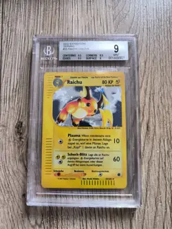 RAICHU POKEMON #25 2002 EXPEDITION HOLO BGS 9 - Image 1