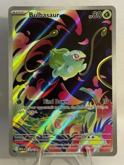 Pokemon TCG Bulbasaur Stamped 133/132. NM Condition. - Image 1