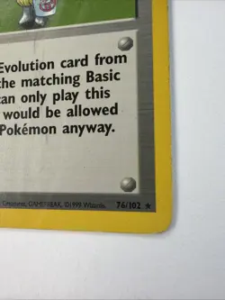 Pokemon Breeder Trainer 76/102 Base Set Pokemon 1999 LP - Image 4