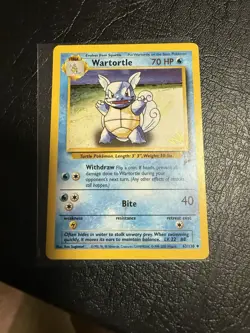 Pokemon TCG Wartortle 63/138 Base Set 2 Wizards Promo Gold Stamp LP - Image 1