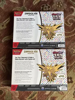 Pokemon TCG: Scarlet & Violet 151 Zapdos EX Collection Box - Sealed Lot Of 2 - Image 2