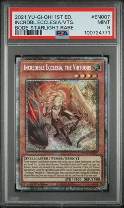 2021 YU-GI-OH! BODE-BURST OF DESTINY INCREDIBLE ECCLESIA, THE VIRTUOUS PSA 9 - Image 1