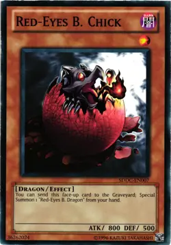 Yugioh Red-Eyes B. Chick SDDC-EN007 Common Unlimited LP/MP - Image 1