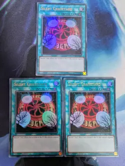 YuGiOh! Silent Graveyard DUDE-EN042 Ultra Rare x3 PLAYSET 1st Ed - Image 1