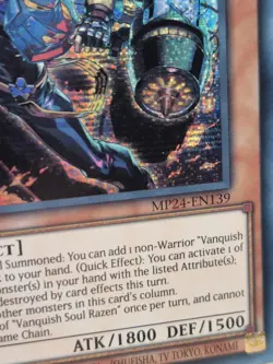 Vanquish Soul Razen MP24-EN139 Prismatic Secret Rare 1st Edition Yu-Gi-Oh! TCG - Image 4