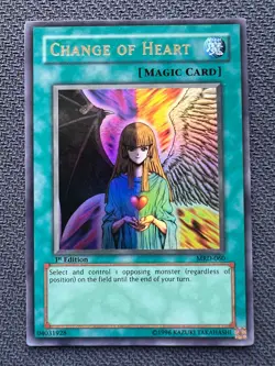 Yugioh Change of Heart 1st Edition Ultra Rare MRD-060 NM - Image 1