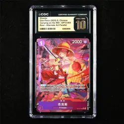 CGC 10 PRISTINE 2025 One Piece CHN Shanks OP13-065 Rare - Image 2